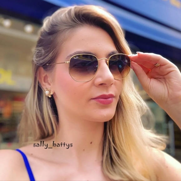 Ray-Ban (Store Display) Hexagonal Gradient Brown RB3548 - Picture 15 of 17